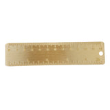 Maxbell Camping Hiking Mini Brass Calibrated Scale Ruler Meter Measuring Tool Gold