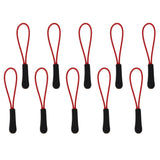 Maxbell 4x10Pcs Reflective Zipper Pull Cord Zip Puller Zip Fastener Zip Slider Red