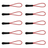 Maxbell 4x10Pcs Reflective Zipper Pull Cord Zip Puller Zip Fastener Zip Slider Red