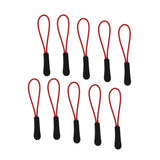 Maxbell 4x10Pcs Reflective Zipper Pull Cord Zip Puller Zip Fastener Zip Slider Red