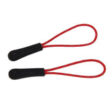 Maxbell 4x10Pcs Reflective Zipper Pull Cord Zip Puller Zip Fastener Zip Slider Red