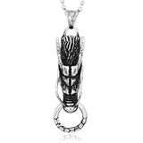 Maxbell Fashion Stainless Steel Dragon Head Pendant Necklace Biker Men's Jewelry