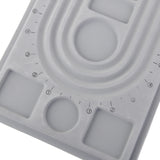 Maxbell 2-style Flocked Bracelet Jewelry Design Bead String Board Organiser Tray Display