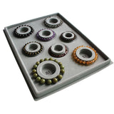 Maxbell 2-style Flocked Bracelet Jewelry Design Bead String Board Organiser Tray Display