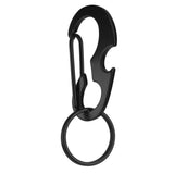 Maxbell Maxbell CARABINER KEYCHAIN BELT CLIP Carabina/Buckle/Safety/BULKLE w/ Key Ring Black