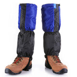 Maxbell 1 Pair Adult's Fleece Thermal Waterproof Snow Gaiters Cover - Blue Black