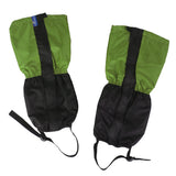 Maxbell 1 Pair Adult's Fleece Thermal Waterproof Snow Gaiters Cover - Green Black