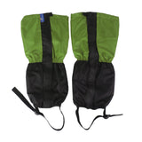 Maxbell 1 Pair Adult's Fleece Thermal Waterproof Snow Gaiters Cover - Green Black