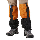 Maxbell 1 Pair Adult's Fleece Thermal Waterproof Snow Gaiters Cover -Orange Black