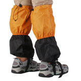 Maxbell 1 Pair Adult's Fleece Thermal Waterproof Snow Gaiters Cover -Orange Black