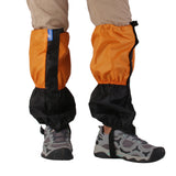 Maxbell 1 Pair Adult's Fleece Thermal Waterproof Snow Gaiters Cover -Orange Black