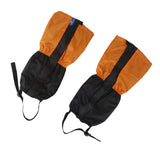 Maxbell 1 Pair Adult's Fleece Thermal Waterproof Snow Gaiters Cover -Orange Black