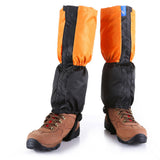 Maxbell 1 Pair Adult's Fleece Thermal Waterproof Snow Gaiters Cover -Orange Black