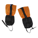 Maxbell 1 Pair Adult's Fleece Thermal Waterproof Snow Gaiters Cover -Orange Black