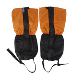 Maxbell 1 Pair Adult's Fleece Thermal Waterproof Snow Gaiters Cover -Orange Black