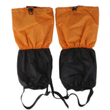 Maxbell 1 Pair Adult's Fleece Thermal Waterproof Snow Gaiters Cover -Orange Black