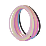 Maxbell 20x10pcs Women's silicone Rubber Elastic Bracelet Bangles Hair Ropes Purple