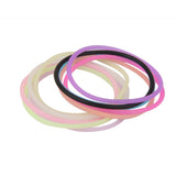 Maxbell 20x10pcs Women's silicone Rubber Elastic Bracelet Bangles Hair Ropes Purple