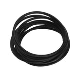 Maxbell 24x10pcs Women's silicone Rubber Elastic Bracelet Bangles Hair Ropes Black