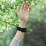 Maxbell 20x10pcs Women's silicone Rubber Elastic Bracelet Bangles Hair Ropes Black