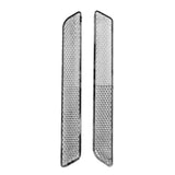 Maxbell 2x2Pcs Hard Saddlebag Latch Cover Clear Reflector Lens For Harley Road Street