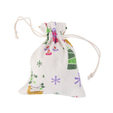 Maxbell 10x Linen Jute Sack Jewelry Pouch Drawstring Gift Bags Xmas Wedding Favour