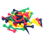 Maxbell 4x 50pcs Mixed Colors Plastic Graduated Golf Tees 40mm Golfer Accessories