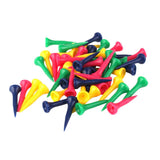 Maxbell 10x 50pcs Mixed Colors Plastic Graduated Golf Tees 40mm Golfer Accessories