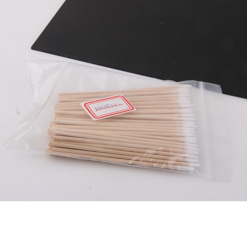 Maxbell 100pcs Cotton Swabs Laboratory Wood Handle Makeup Applicator 10cm