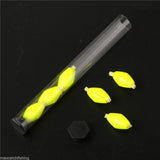Maxbell 10x6Pcs Tube Float Foam Strike Indicator For Fly Fishing Yellow Plastic Tube