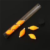 Maxbell 4x6Pcs Tube Float Foam Strike Indicator For Fly Fishing Orange Plastic Tube