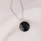 Maxbell Peaceful World Tears Glow in the Dark Pendant Necklace Stainless Steel Chain
