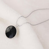Maxbell Peaceful World Tears Glow in the Dark Pendant Necklace Stainless Steel Chain