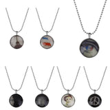 Maxbell Peaceful World Tears Glow in the Dark Pendant Necklace Stainless Steel Chain