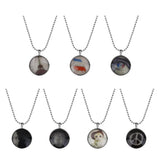 Maxbell Peaceful World Tears Glow in the Dark Pendant Necklace Stainless Steel Chain