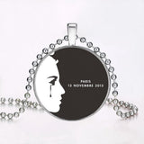 Maxbell Peaceful World Tears Glow in the Dark Pendant Necklace Stainless Steel Chain