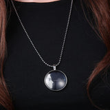 Maxbell Peaceful World Tears Glow in the Dark Pendant Necklace Stainless Steel Chain