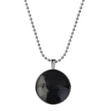 Maxbell Peaceful World Tears Glow in the Dark Pendant Necklace Stainless Steel Chain