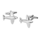 Maxbell 5xMens Shirt Cufflinks Business Suit Airplane Shape Cuff Links Wedding Silver