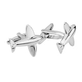 Maxbell 5xMens Shirt Cufflinks Business Suit Airplane Shape Cuff Links Wedding Silver