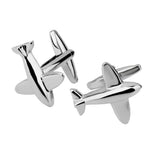 Maxbell 5xMens Shirt Cufflinks Business Suit Airplane Shape Cuff Links Wedding Silver