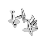 Maxbell 5xMens Shirt Cufflinks Business Suit Airplane Shape Cuff Links Wedding Silver
