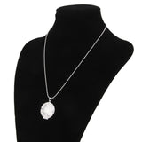 Maxbell 2xVintage 925 Silver Plated Hollow Round Locket Pendant Necklace Jewelry Gift