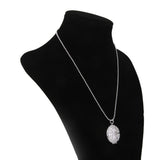 Maxbell 2xVintage 925 Silver Plated Hollow Round Locket Pendant Necklace Jewelry Gift