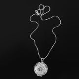 Maxbell 2xVintage 925 Silver Plated Hollow Round Locket Pendant Necklace Jewelry Gift