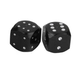 Maxbell 2x2Pcs Dice Valve Stem Caps Motorcycle Car Truck Bike Tire Wheel Cover Black
