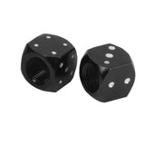 Maxbell 2Pcs Dice Valve Stem Caps Motorcycle Car Truck Bike Tire Wheel Cover