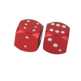 Maxbell 2Pcs Dice Valve Stem Caps Motorcycle Car Truck Bike Tire Wheel Cover