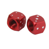 Maxbell 2Pcs Dice Valve Stem Caps Motorcycle Car Truck Bike Tire Wheel Cover