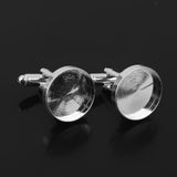 Maxbell 20 Pieces Round Blank Settings Base Pad Cufflinks Findings Making
